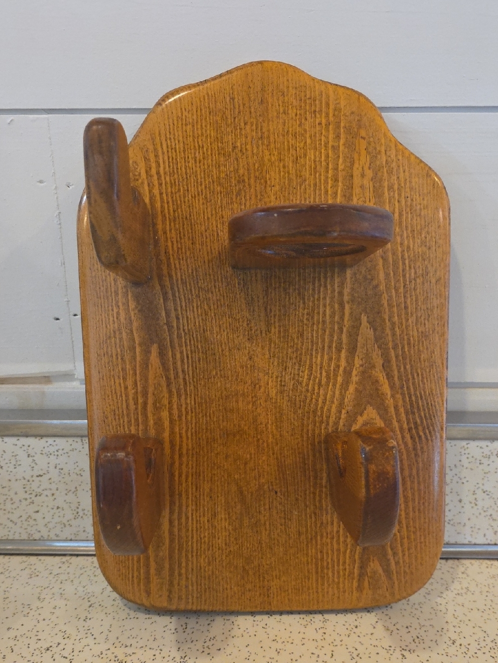 Vintage Wooden Wall Caddy for Hair Dryer Curling Iron Hair Tools 13x8.5